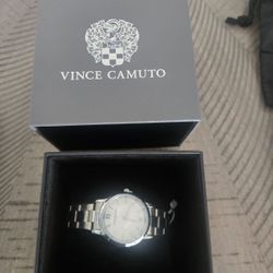 Vince Camuto Ayla watch in silver with a white face