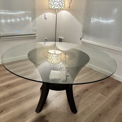 Dining Table For Kitchen Basically Glass Top 48 In By 48 In Round