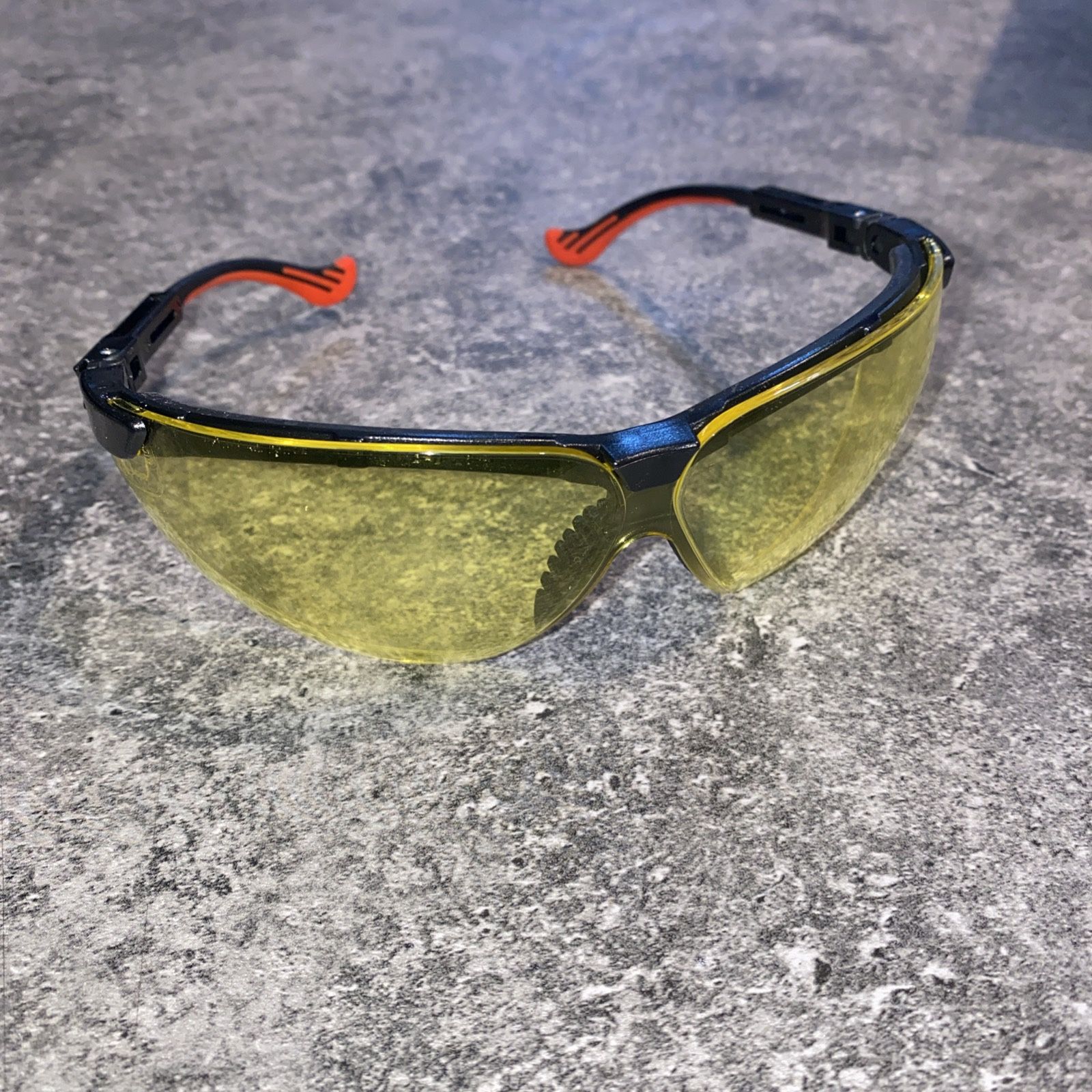 Uvex By Honeywell Genesis Xc Safety Glasses, Black Frame with Amber Lens, New !