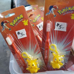 New, Pokemon PIKACHU toothbrushes (1995) $5 EACH