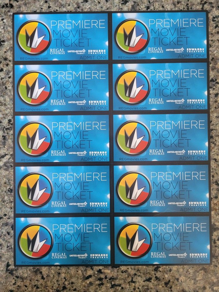 Premiere Regal/United Artist/Edwards Theater Tickets for Sale