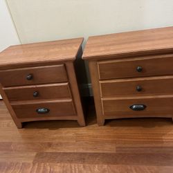 2 Drawer Cherry Nightstands