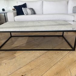 Restoration Hardware Marble Coffee Table 