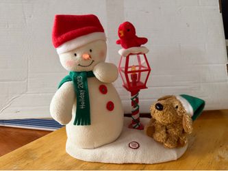 Hallmark Snowmen - Cardinal at the Lightpost!