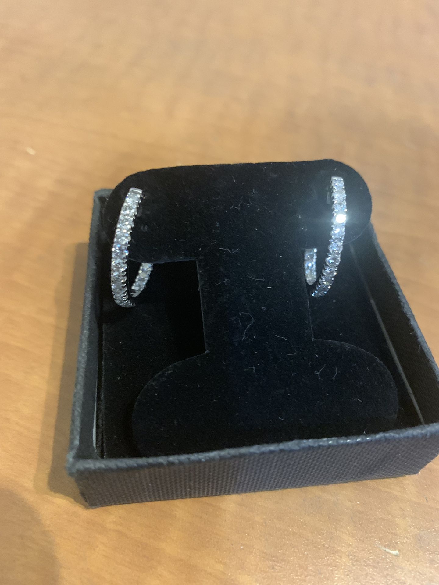 Diamond Hoop Earrings 1 karat total