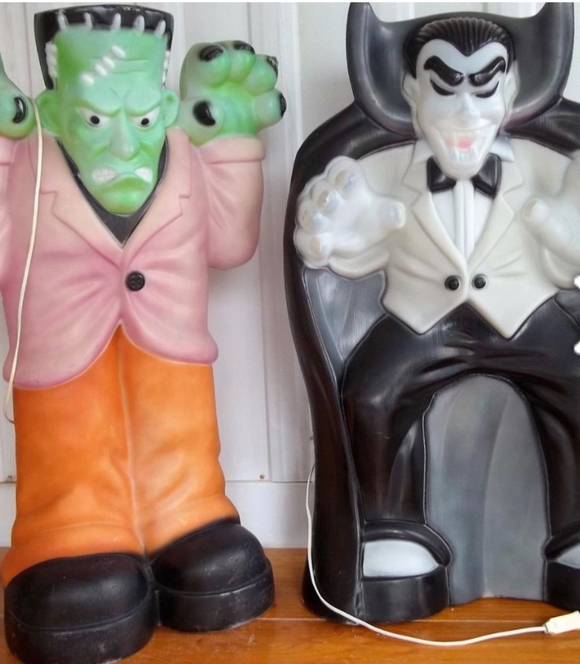 Halloween Blow Molds Dracula & Frankenstein