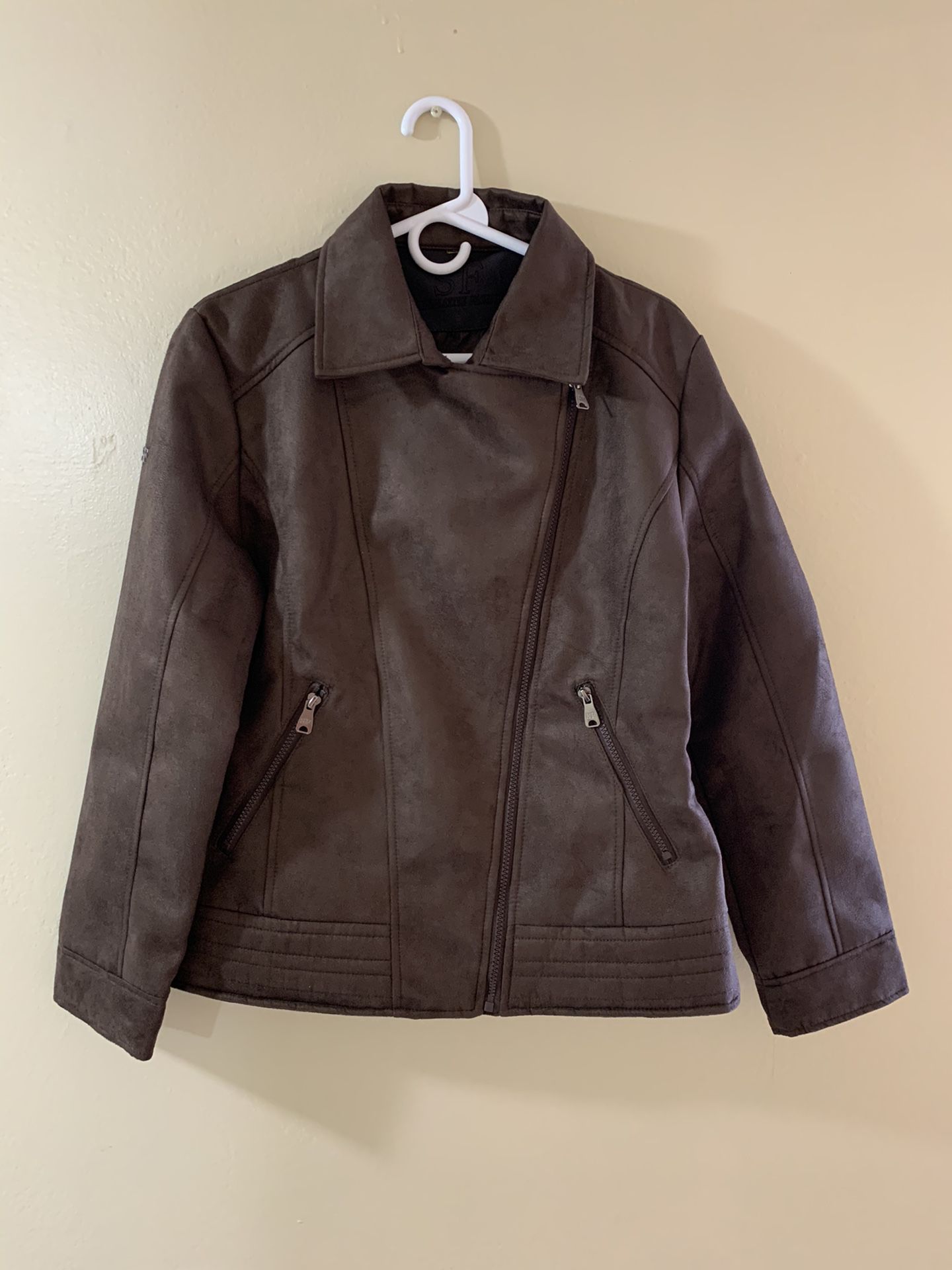 Brand new leather jacket superlative fashion made in italy