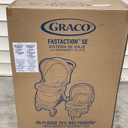 New, PRICE FIRM, Graco FastAction Fold SE Travel System with SnugRide Infant Car Seat, Derby
