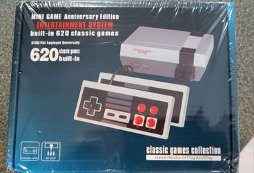 New In Box Mini Nintendo Console With 620 Preloaded Video Games And 2 Controllers
