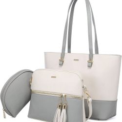 Handbags for Women Shoulder Bags Tote Satchel Hobo 3pcs Purse Set