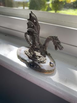 Pewter Crystal Dragon