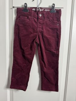 Cat and Jack girls 5T maroon corduroy skinny jeans.