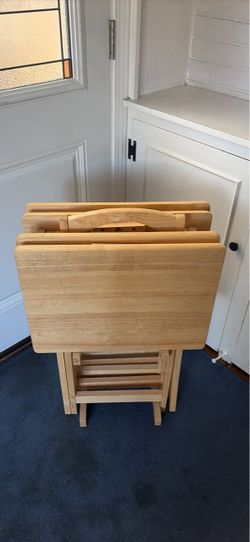 Wooden foldout tables