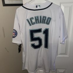 Nike Ichiro Suzuki Seattle Mariners white jersey size L