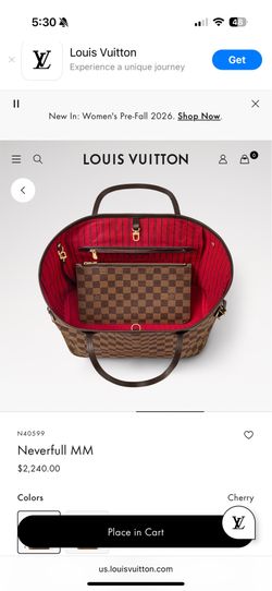 Authentic Neverfull MM Louis Vuitton Bag