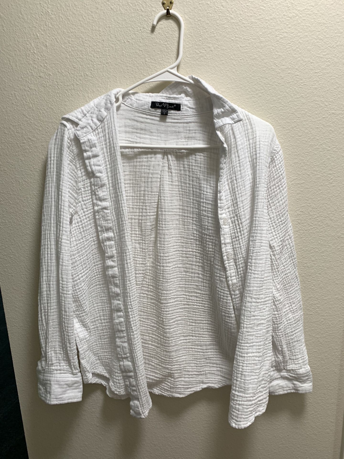 Velvet Heart Soft White Blouse Cardigan/jacket