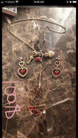 Juicy necklace, earring and bracelet set