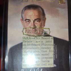 Democrat President Lyndon B Johnson Card