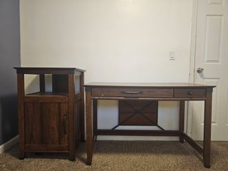 Desk and Office Cabinet