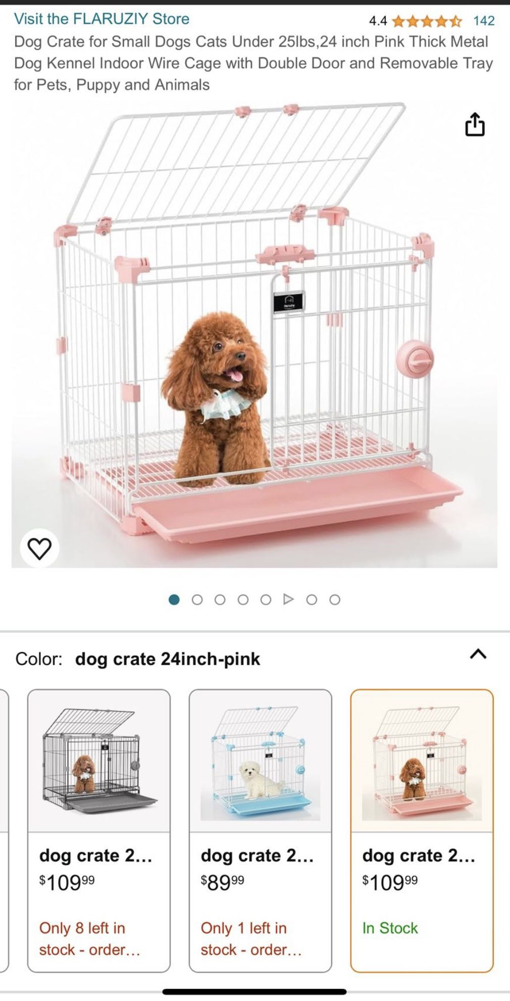 Dog Crate/ Cage For Dogs Under 25lb