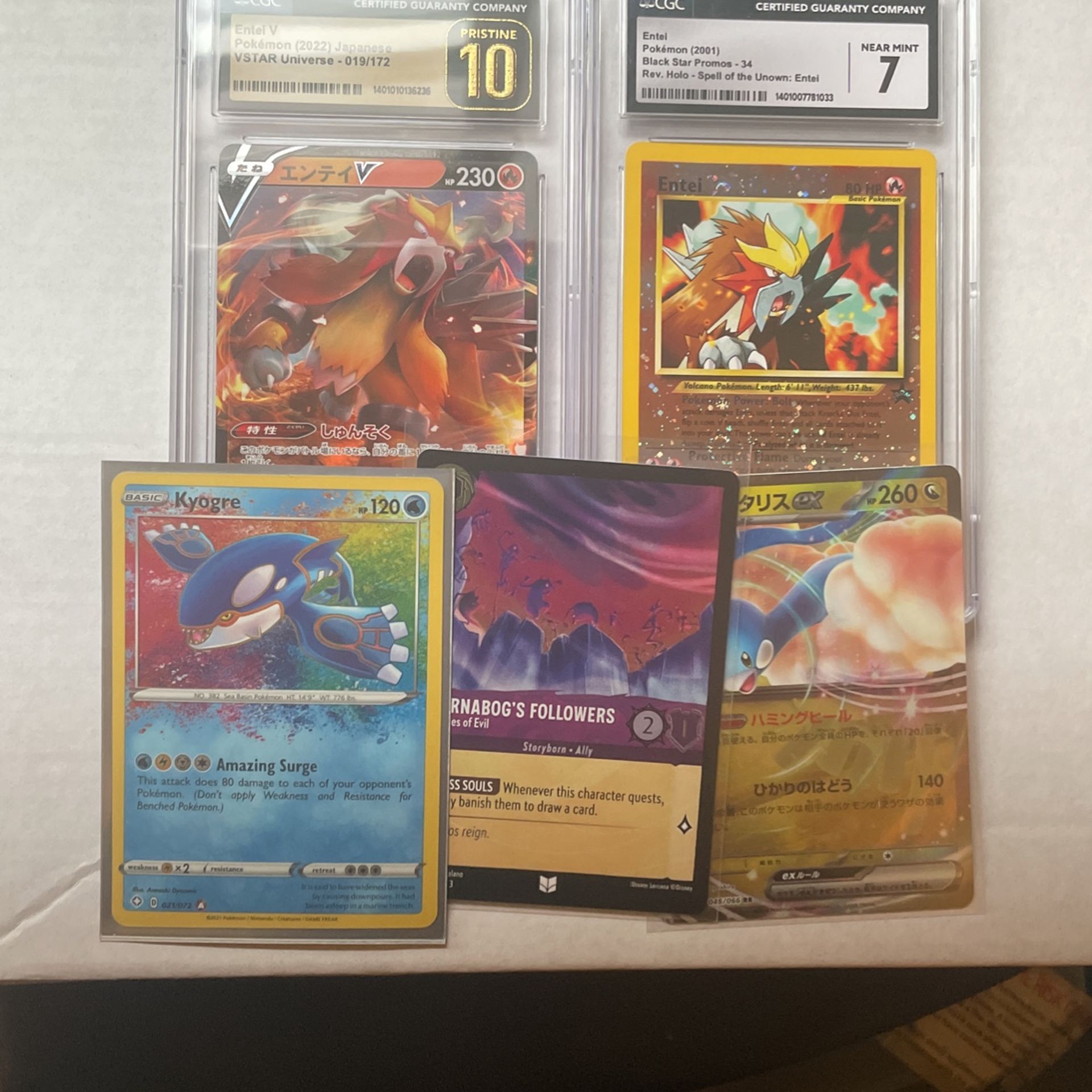 Two Graded Pokemon Slabs w/ 3 Cards