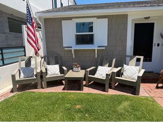 4 Pottery Barn Adirondack Chairs + Table
