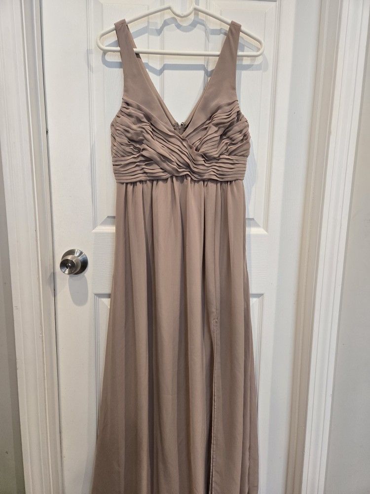 Birdie Grey Size M Taupe Bridesmaid Dress