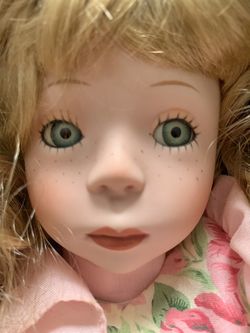 Dynasty Collection Anna Collection Jenny Porcelain Doll with Butterfly Net 1988