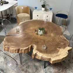 Parota Live Edge Kidney Dining Table