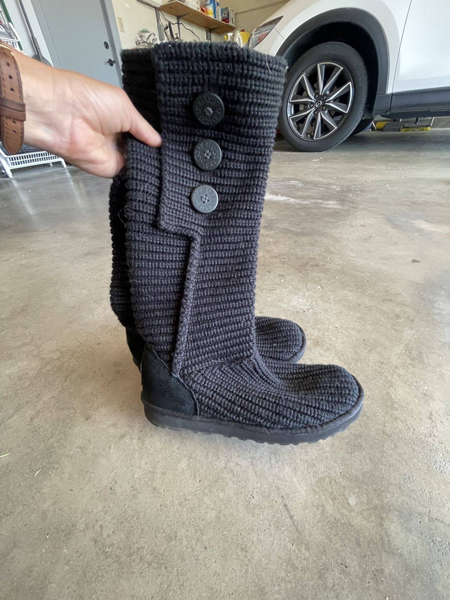 UGG Classic cardy boot Sweater Knit Black