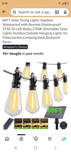 60ft SOLAR LIGHTS