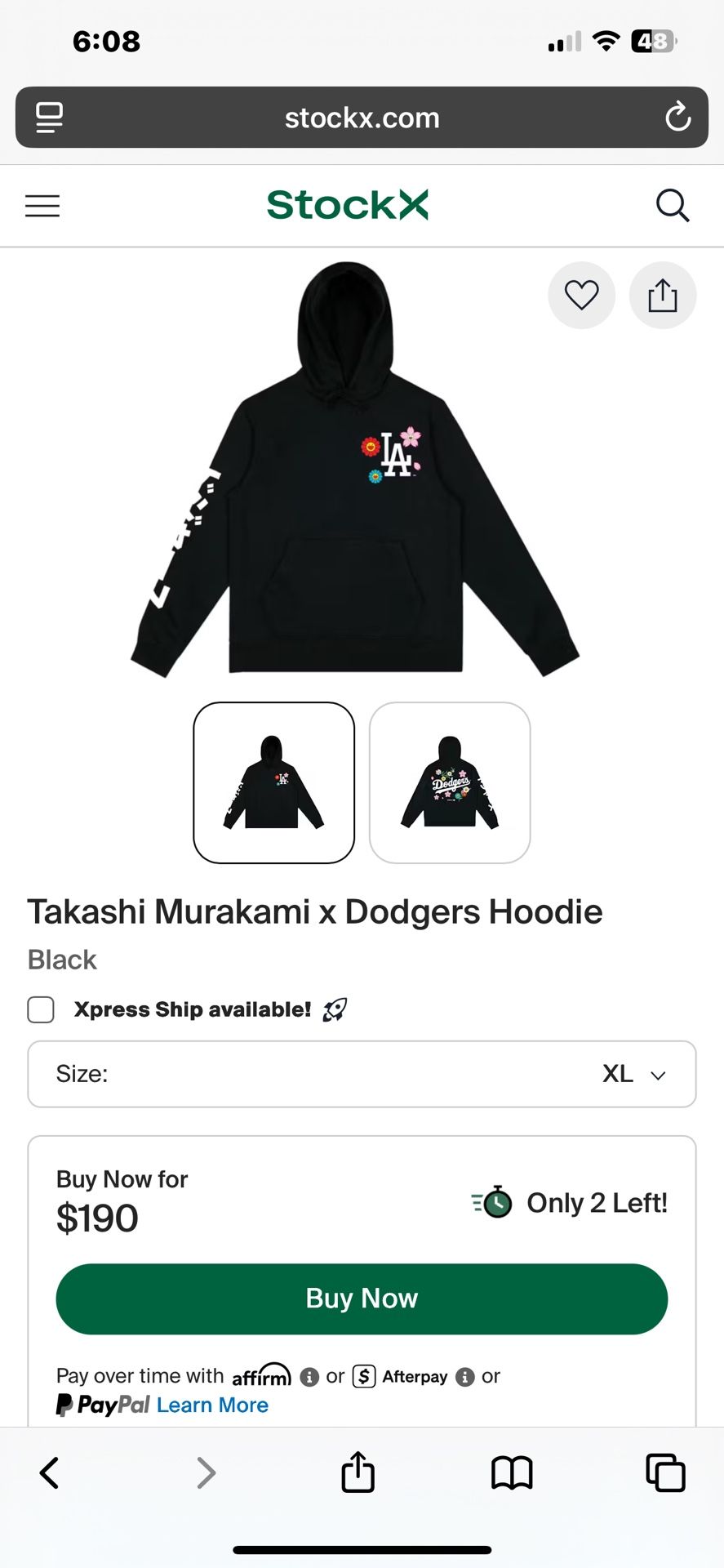 Takashi Murakami x Dodgers Hoodie XXL
