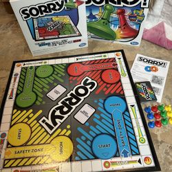 Hasbro SORRY! Board Game - 2013 Edition - Fire and Ice Power-Ups - Made In USA