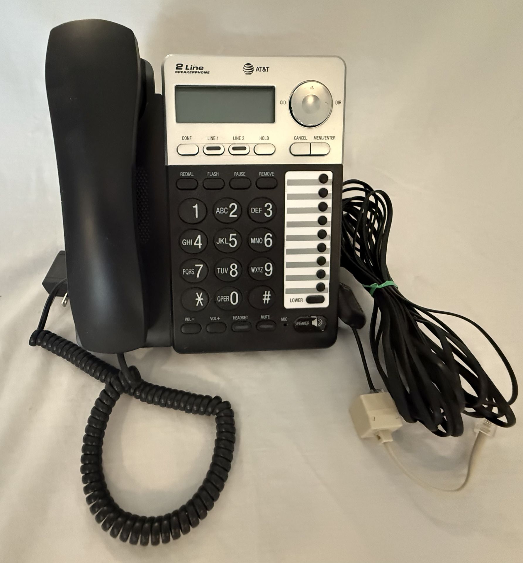 AT&T 2 Line Corded Speakerphone and Answering System