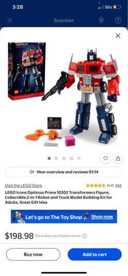 New LEGO Optimus Prime 10302 Transformer 2 in 1 Building Kit