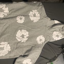 Gray denim tears large