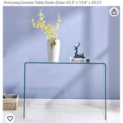 Modern Tempered Glass Console Table