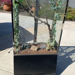 2 Terrariums - Large  3 Foot Tall And Small 16 Inch