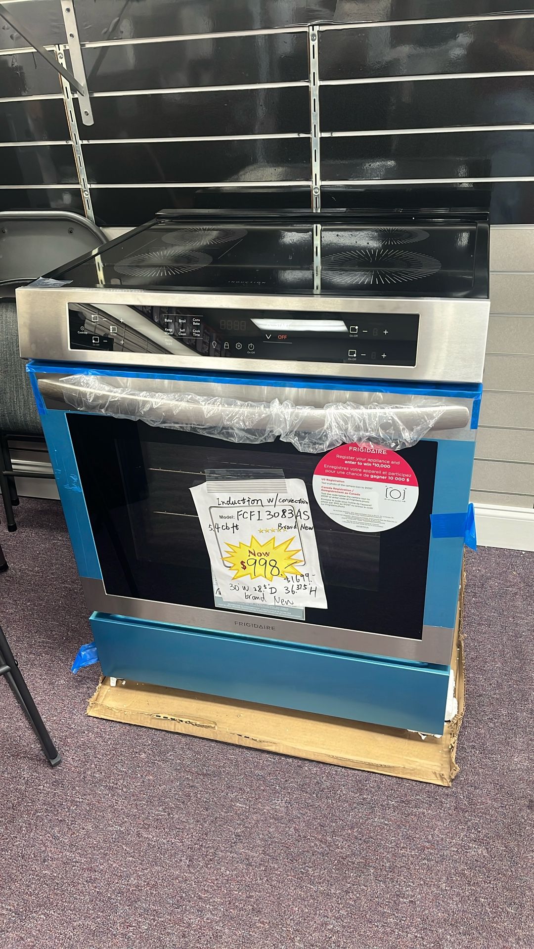Induction Stove Stainless New Open Box