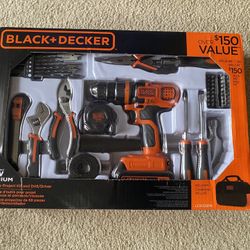 68 Piece Black & Decker 20v Lithium Kit ! New !