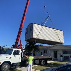Sheds Relocated , Movemo Casita De Patio Container Rv Trailer Crane Available 