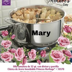 Olla De 32 Qt. Con Division Y Parrilla Princess House