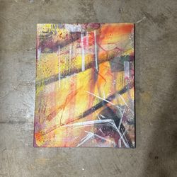 Abstract Art Mixed Media On Canvas