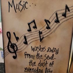 NEW 8"x10" Hand Painted Signed Canvas Music Art Canvas