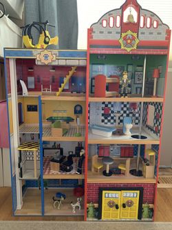 KidKraft Deluxe Home Town Heroes Rescue Wooden Play Set