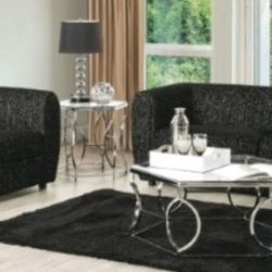 Brand New Black Modern Style Sofa & Loveseat 