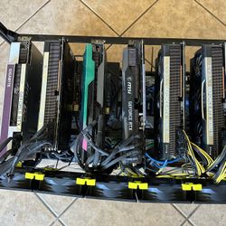 Complete 6 GPU 3080 Ti Mining Rig