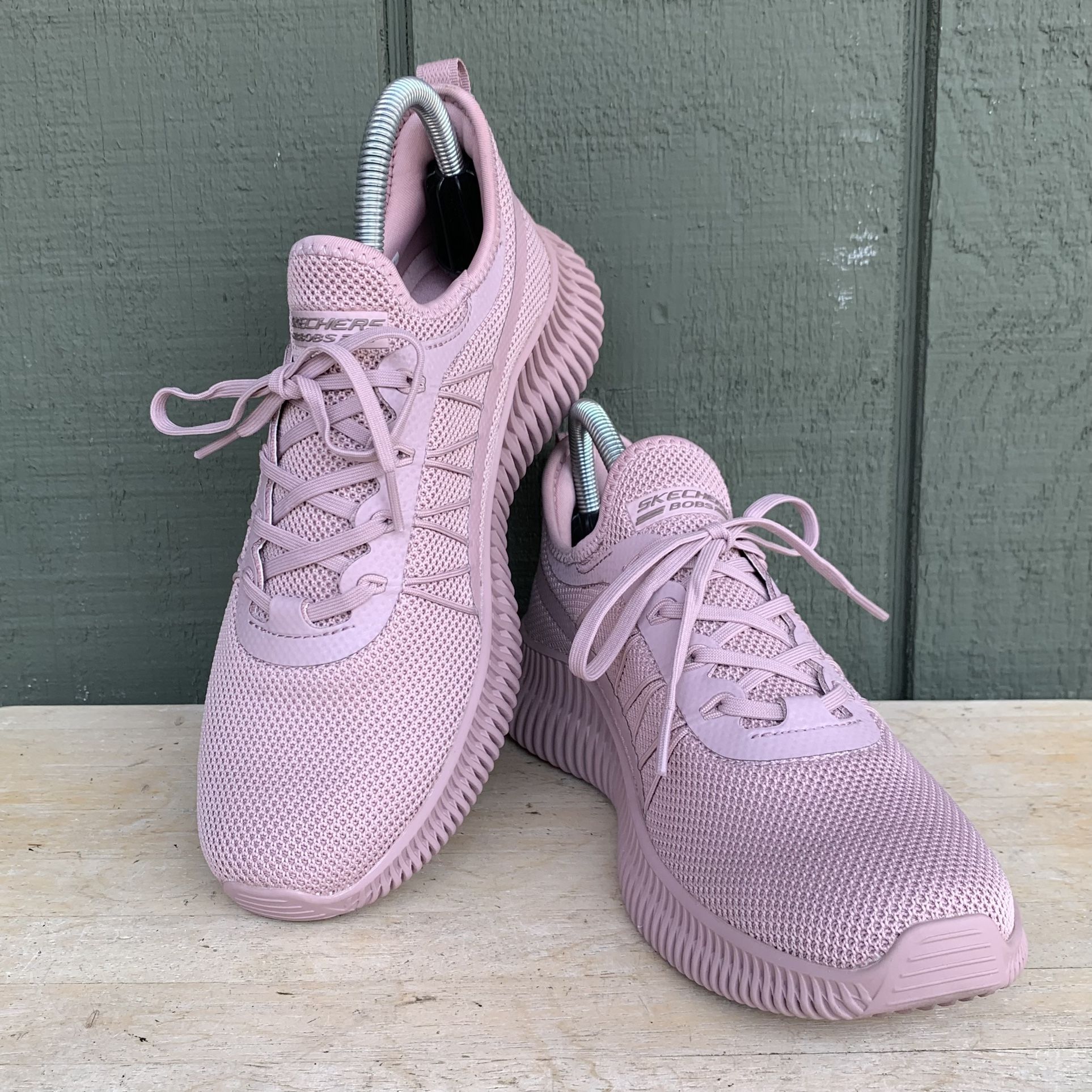 Skechers Womens Bobs Sport Geo 117417 Rose Pink Running Shoes Sneakers Size 7.5