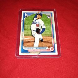 LA Dodgers - Yoshinobu Yamamoto Rookie Baseball Card - 2024 Bowman #36