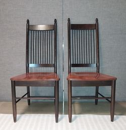 2 Solid Wood Dining Chairs — Classic, Sturdy & Well-Made